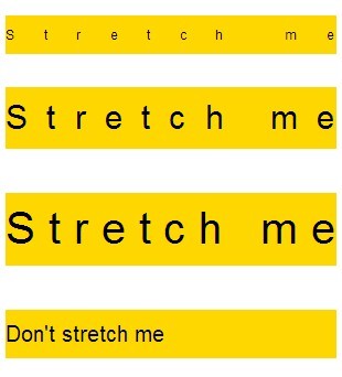 jQuery stretch-text
